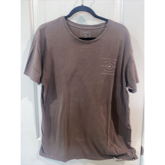 Quiksilver Men Radical Times In Paradise Brown Large Short Sleeve T Shirt VTG - Picture 1 of 5